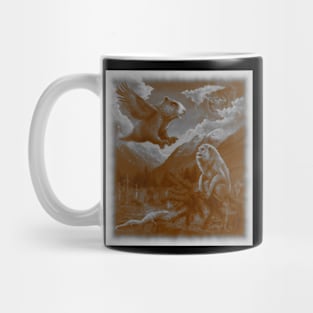 AI generated groundhog bear eagle hybrid Mug